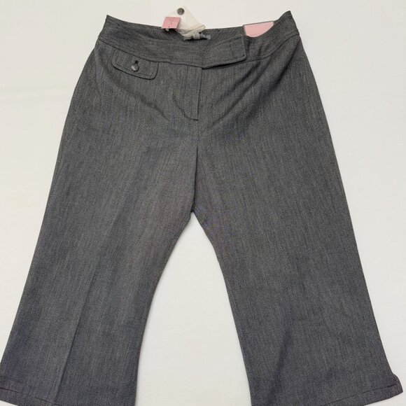 NWT Ann Taylor Women's Margo Dark Gray Crop Pants SZ 10P - Picture 1 of 7